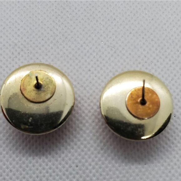 Vintage Red & Gold Earrings - Picture 3 of 3